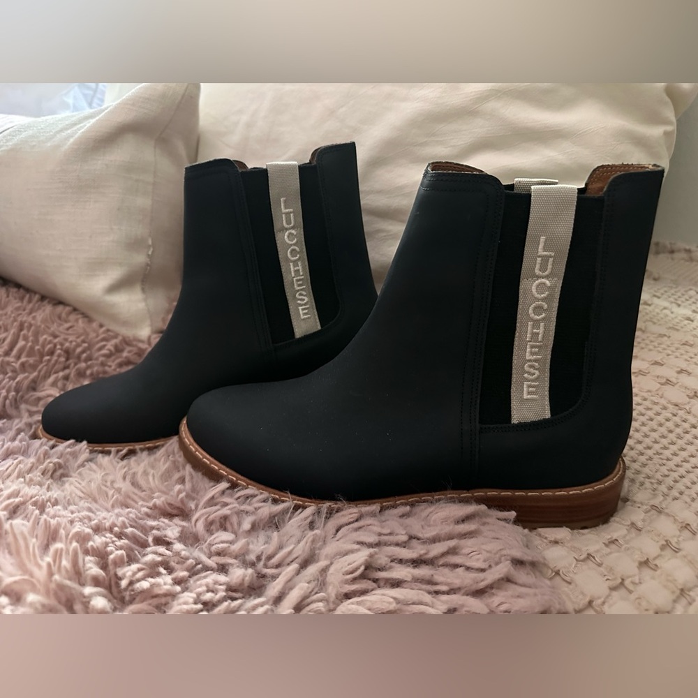 Lucchese Black/Navy and Tan Ankle Booties - Brand NEW/never been worn.
